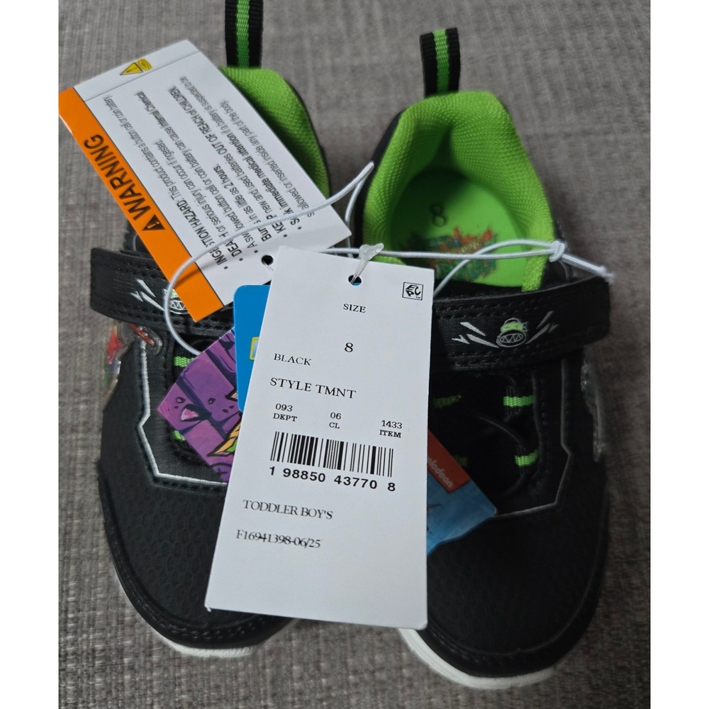 Nickelodeon TMNT Teenage Mutant Ninja Turtles Light Up Sneakers Toddler Boy 8